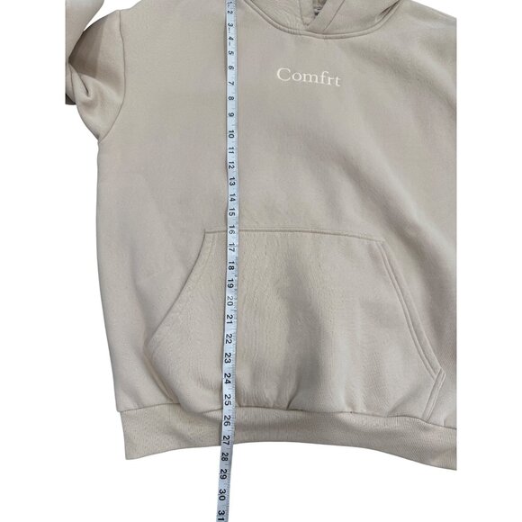 Comfrt Signature Fit Hoodie Sweatshirt Soft Bone Beige Size L - Picture 6 of 6